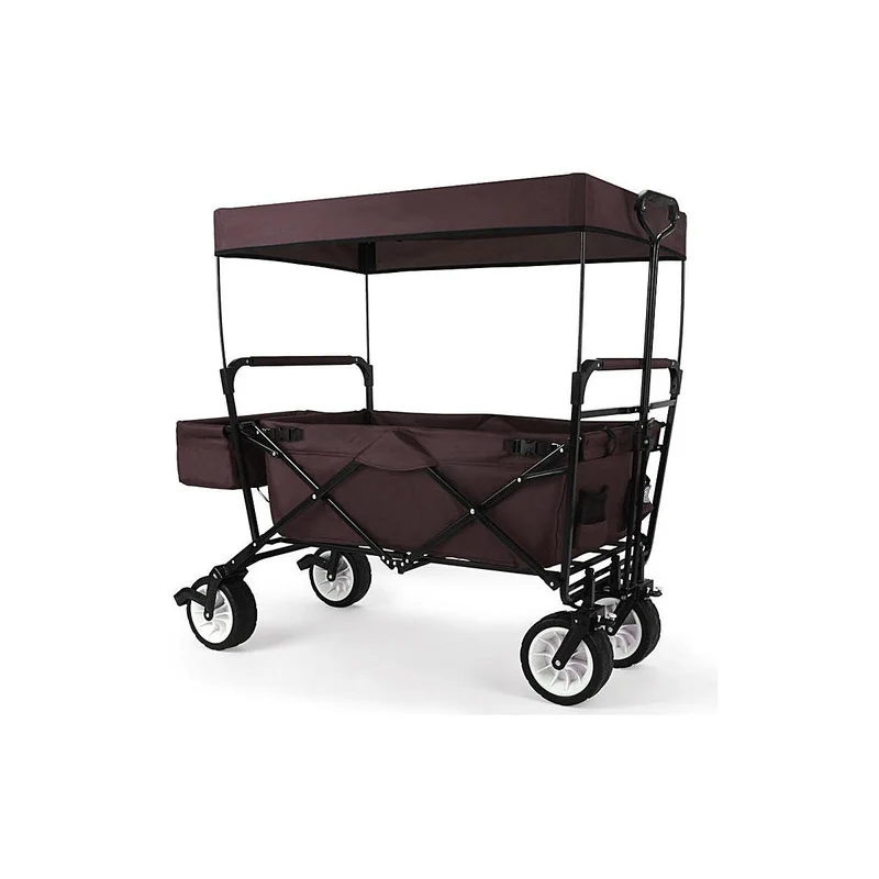 B-WARE FUXTEC Bollerwagen BRAUN mit Sonnendach JW-76CB