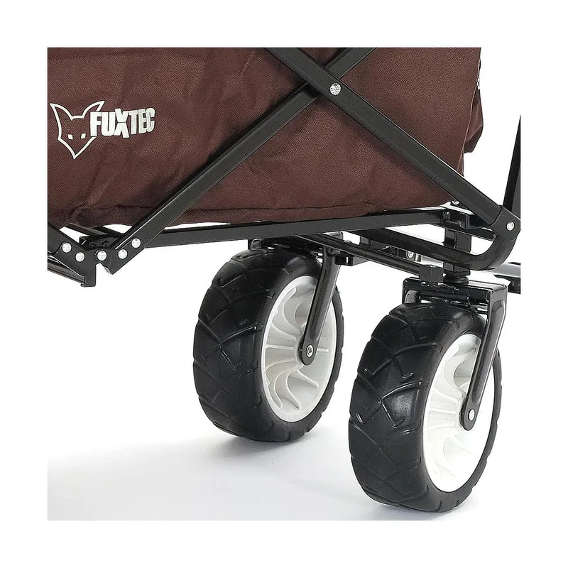 B-WARE FUXTEC Bollerwagen BRAUN mit Sonnendach JW-76CB