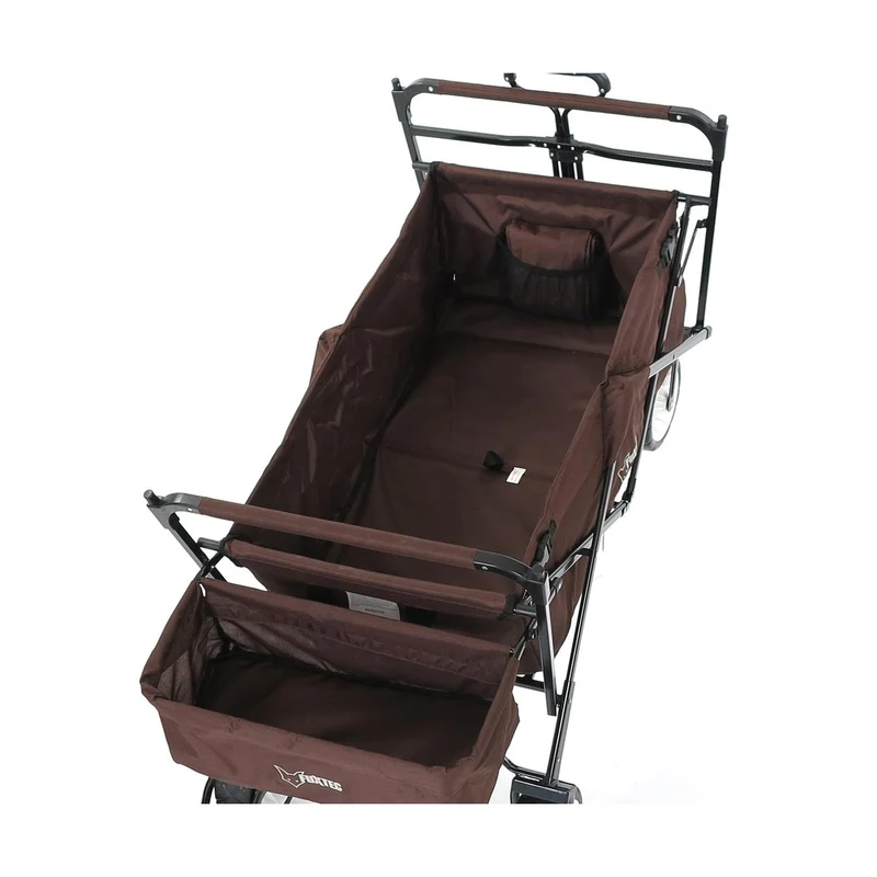 B-WARE FUXTEC Bollerwagen BRAUN mit Sonnendach JW-76CB