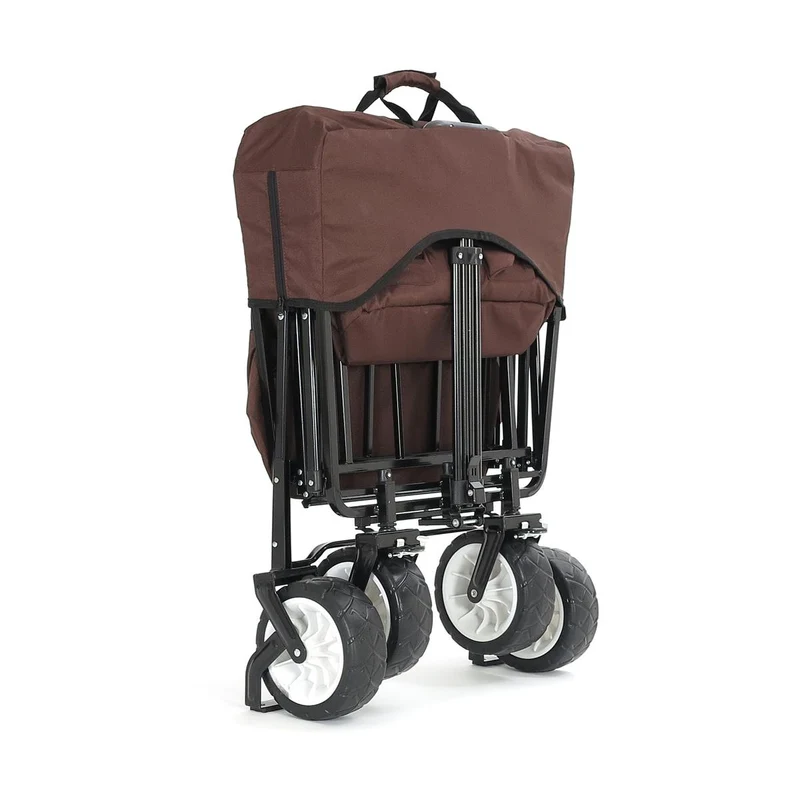 B-WARE FUXTEC Bollerwagen BRAUN mit Sonnendach JW-76CB