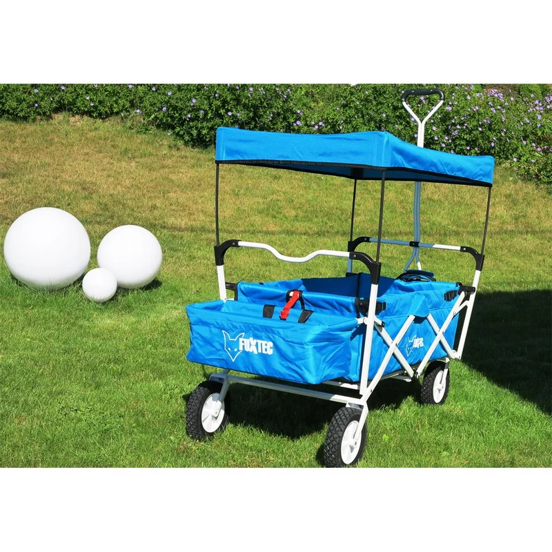 B-WARE FUXTEC Bollerwagen BLAU mit Sonnendach JW-76AB