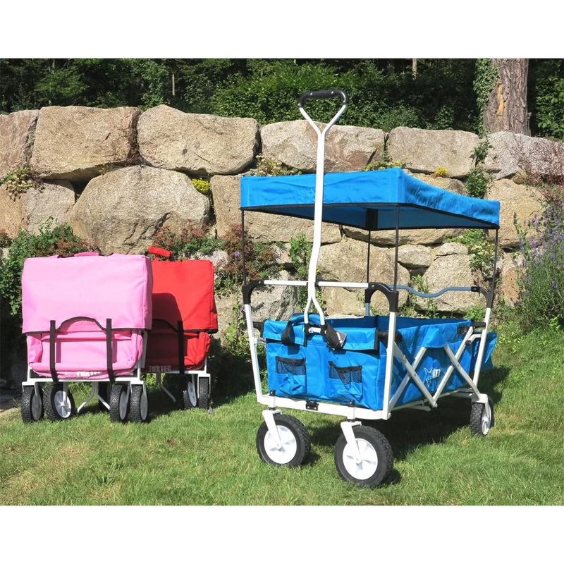 B-WARE FUXTEC Bollerwagen BLAU mit Sonnendach JW-76AB