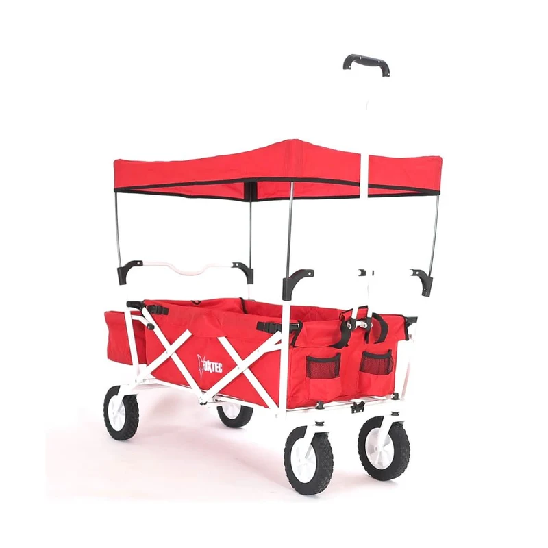 B-WARE FUXTEC Bollerwagen ROT mit Sonnendach JW-76A