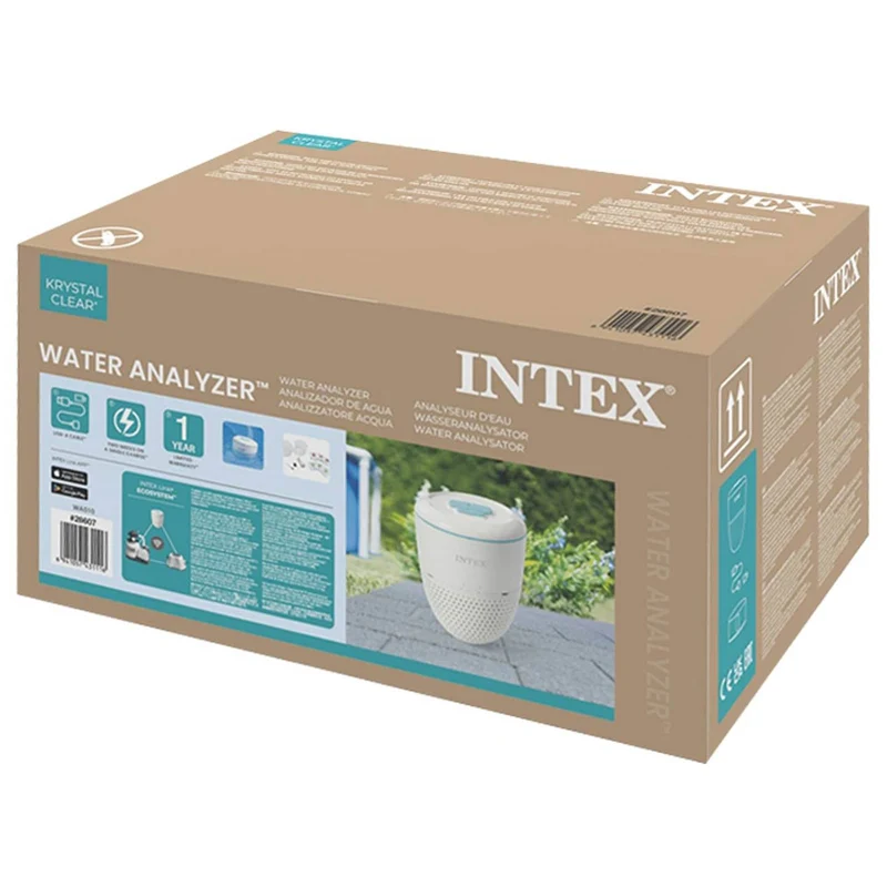 B-Ware Wassertestgerät Wasserqualitätsprüfer Intex Appgesteuert Weiß Pool Analyzer719