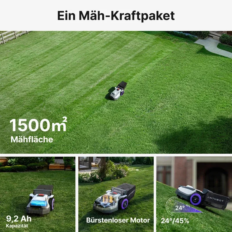 ANTHBOT N8 – kabelloser 4-in-1-Mähroboter mit Full-Band-RTK und Dual Vision