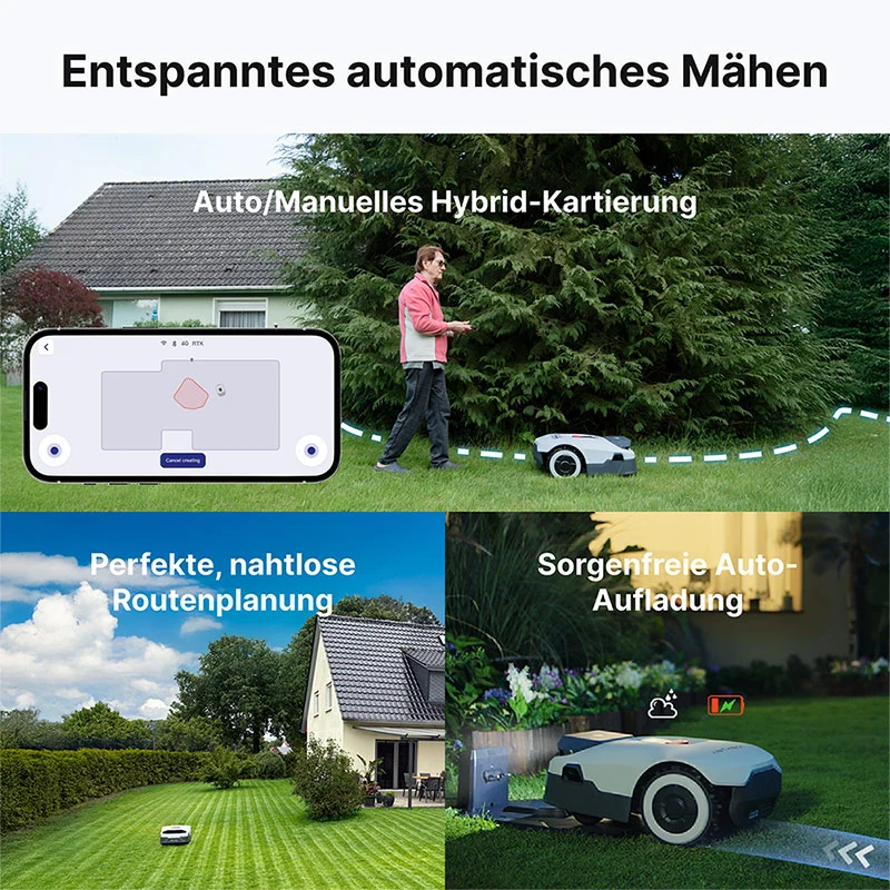 Anthbot Genie 600E kabelloser Mähroboter bis 900 m²