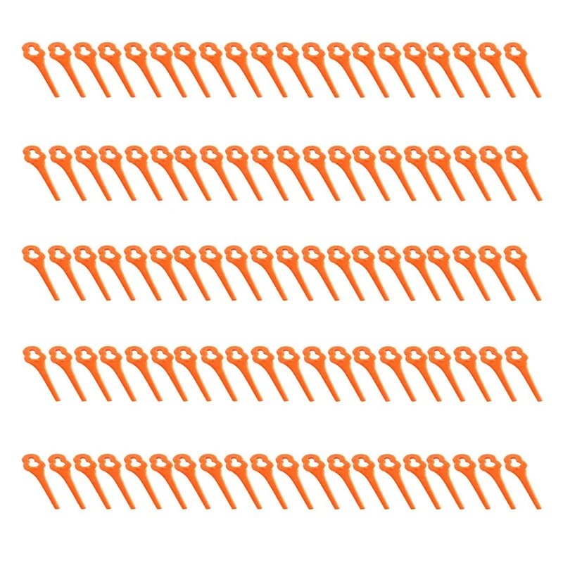 100x Ersatzklingen/Ersatzmesser aus Kunststoff für 20V Akku Rasentrimmer FX-E1RT20