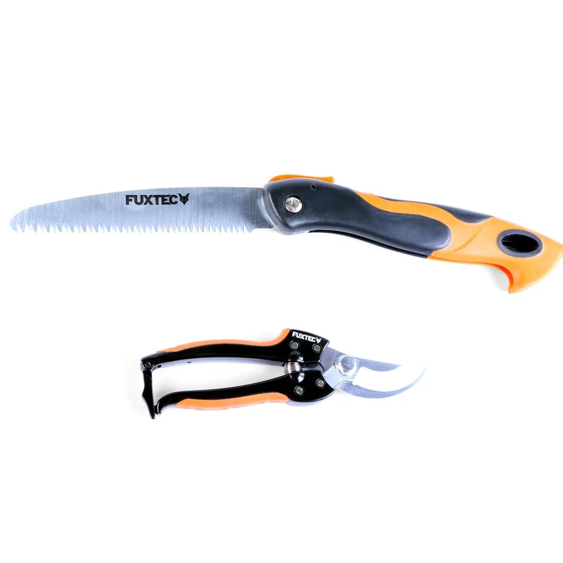 FUXTEC Gartenschere 2er Set - Rebschere & Klappsäge