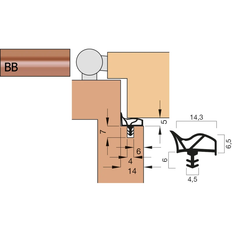 Türdichtung V 1012 Kurzbund