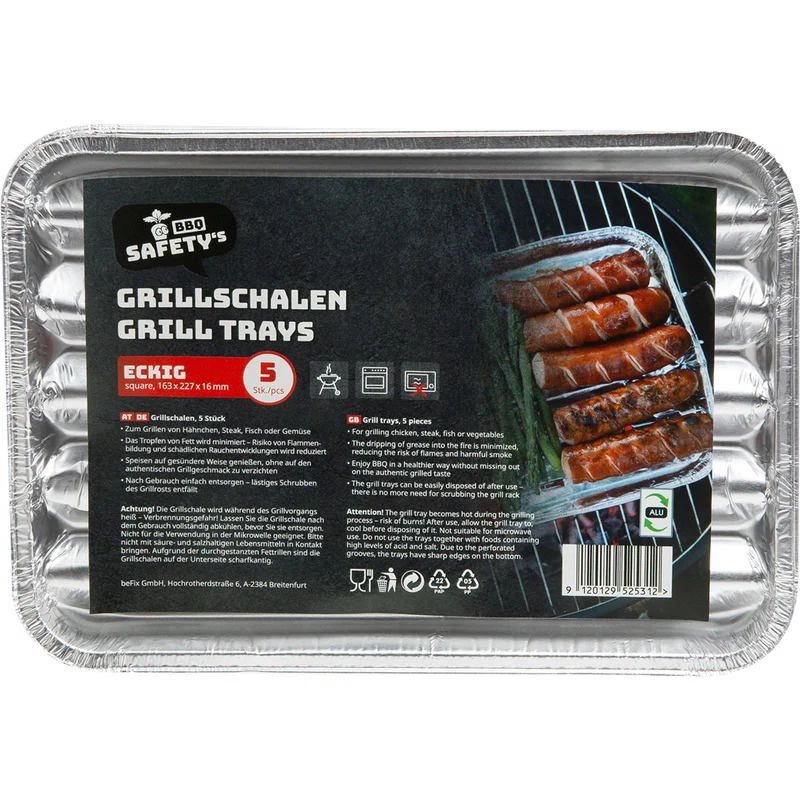 BBQ Safety's Grillschale eckig, mini