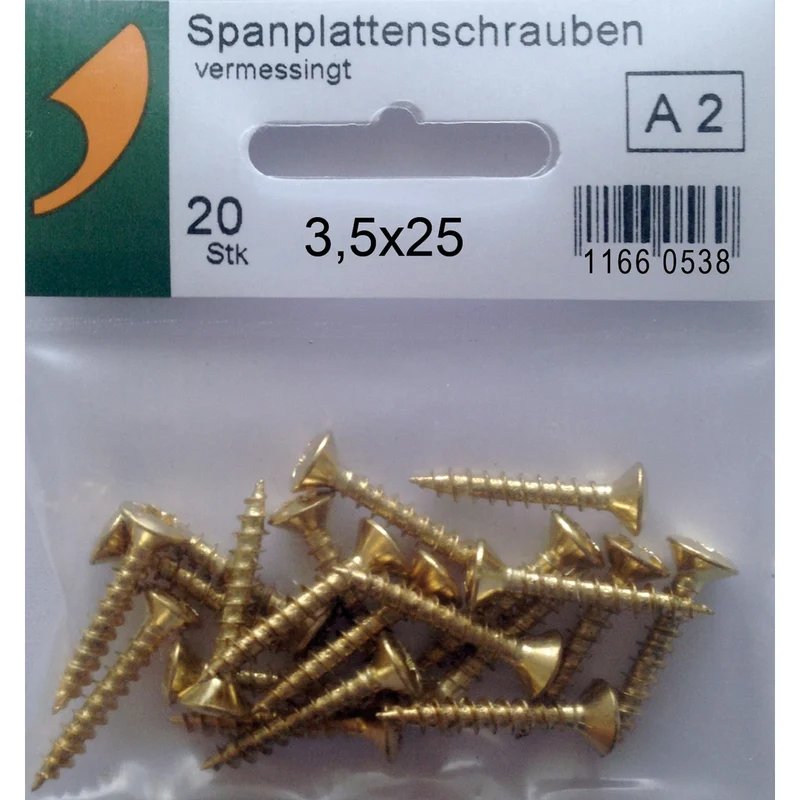 SBV-Spanplattenschrauben vermessingt