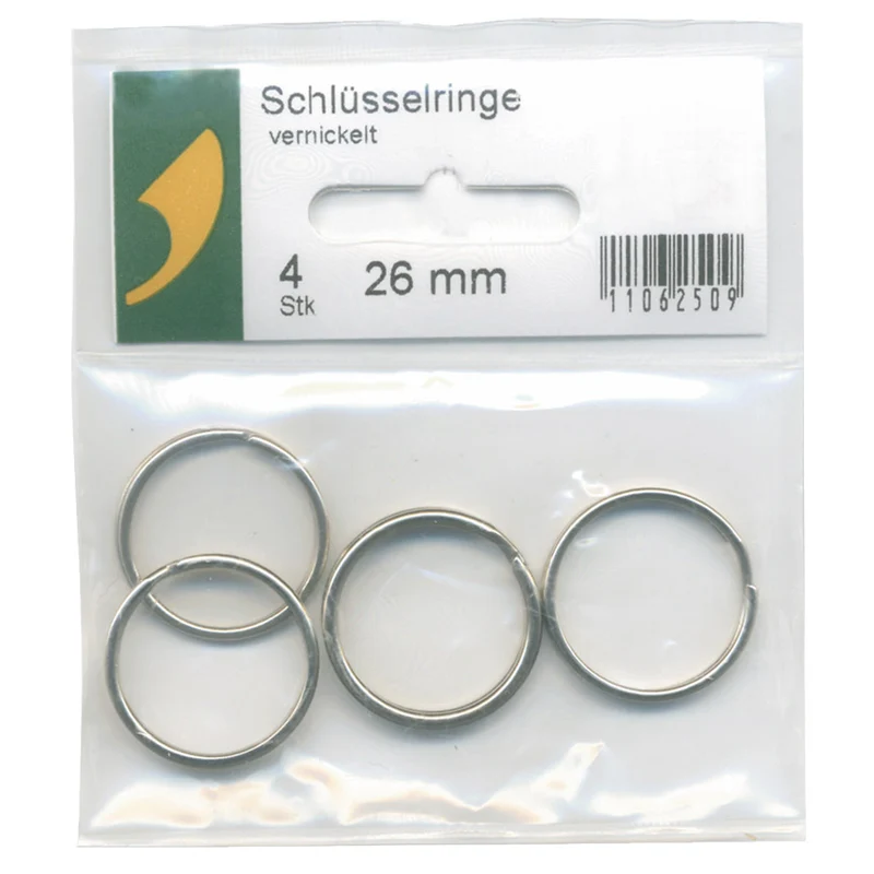 SBV-Schlüsselringe vernickelt