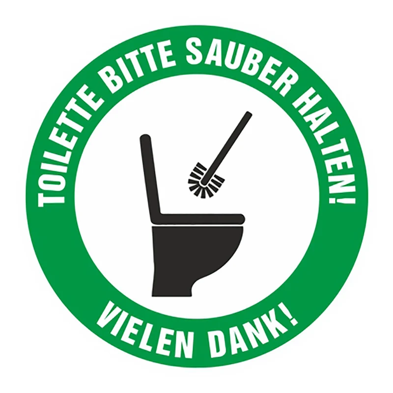 Aufkleber - Toilette bitte sauberhalten