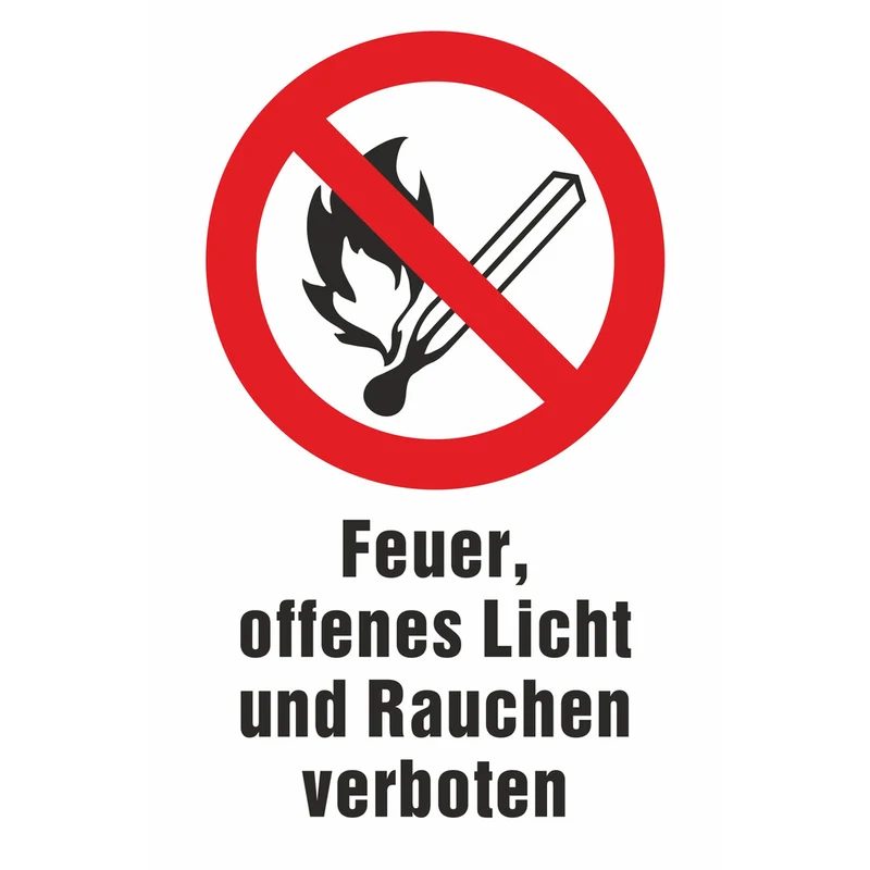 Verbotsschild - Feuer