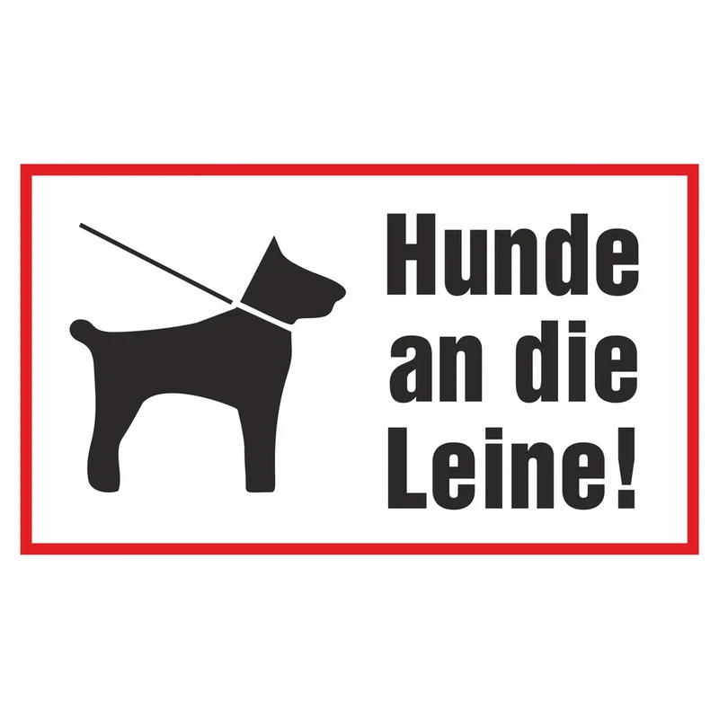 Hinweisschild - Hunde an die Leine!