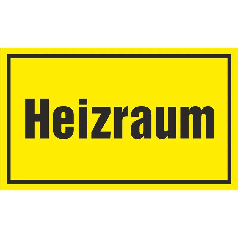 Hinweisschild - Heizraum