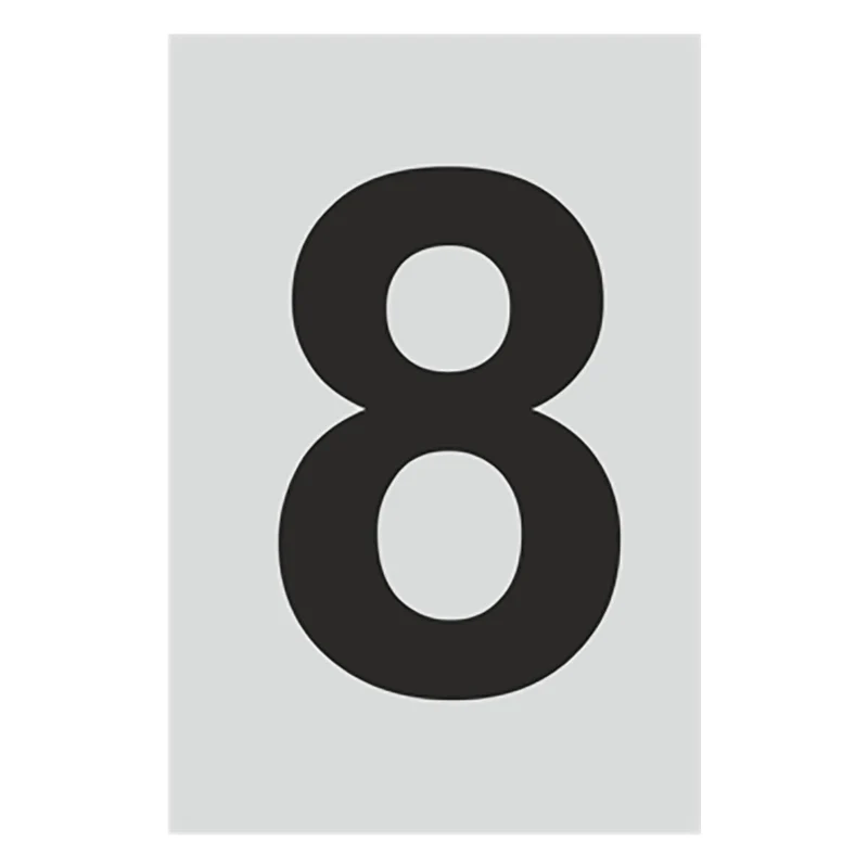 Ziffer Edelstahl-Optik