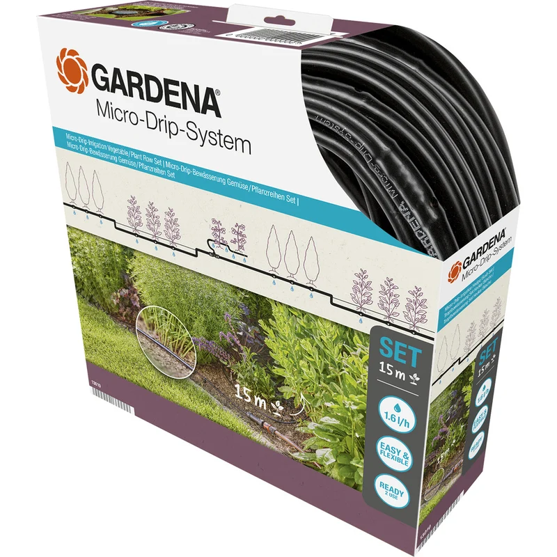 Gardena Tropfbewässerung / Set / Gemüse- /Pflanzreihe