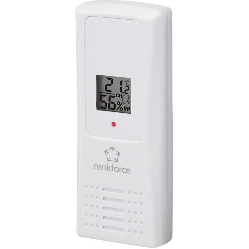 5x B-Ware Renkforce Thermo Hygrosensor Sensor 100 m Thermosensor Batterie Weiß 5 STÜCK