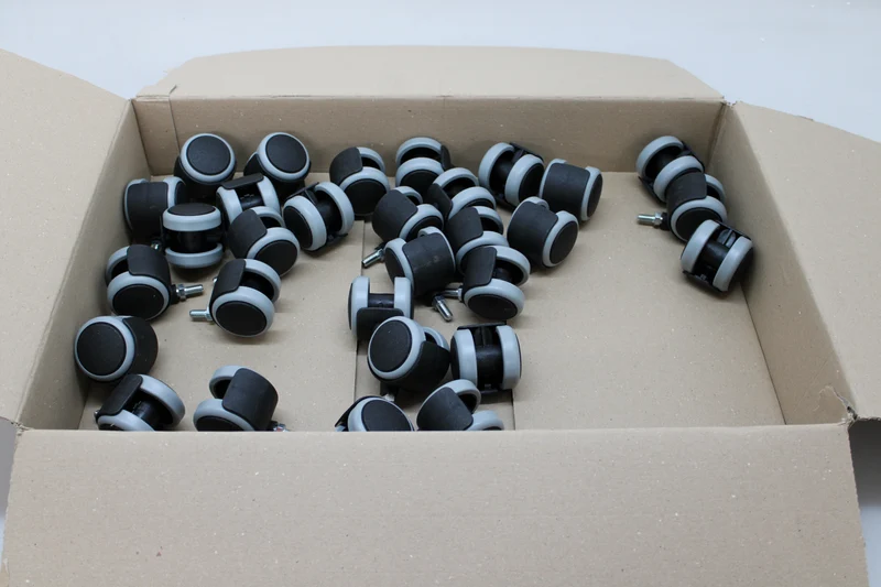 30x B-Ware BS Rollen Lenkrolle Doppelrolle Kunststoff Gewindestift 50 mm 50 kg 30 STÜCK