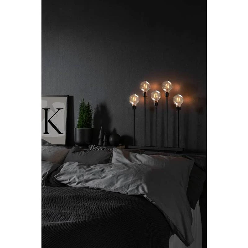B-Ware Konstsmide 3963-710TR LED Szenerie Bernstein LED Lampe Schwarz EEK F dimmbar