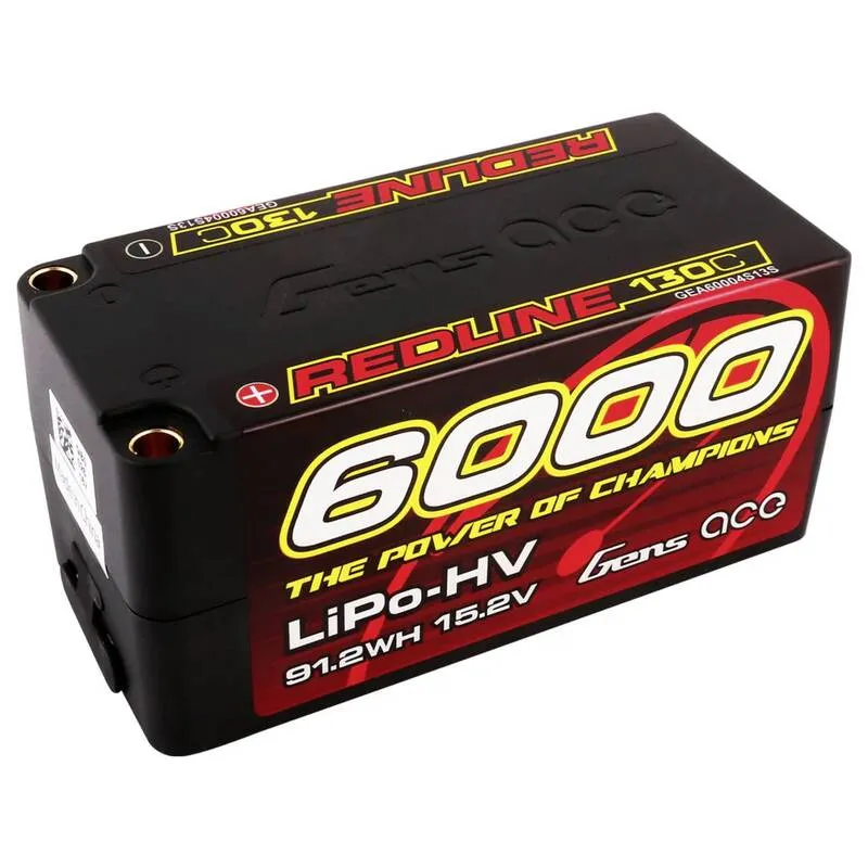 B-Ware Gens ace Akkupack Batterie LiPo 6000mAh 15.2V 4S2P Redline Series Hardcase