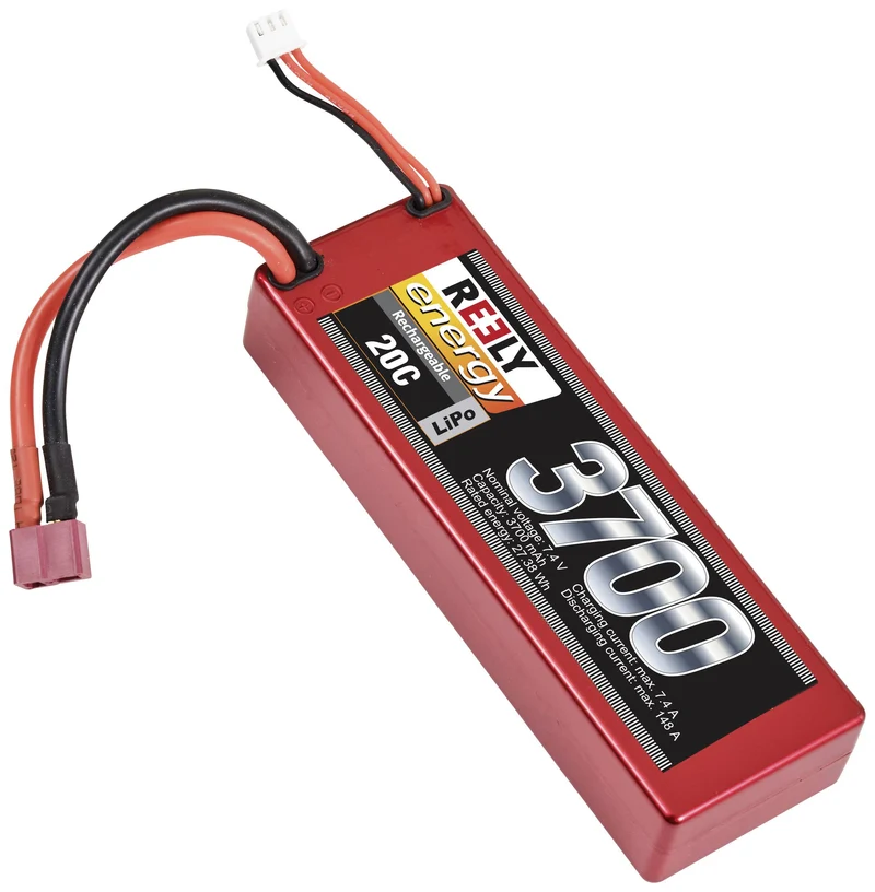 B-Ware Reely Modellbau-Akkupack LiPo 7.4 V 3700 mAh Zellen-Zahl: 2 20 C Stick Hardcase