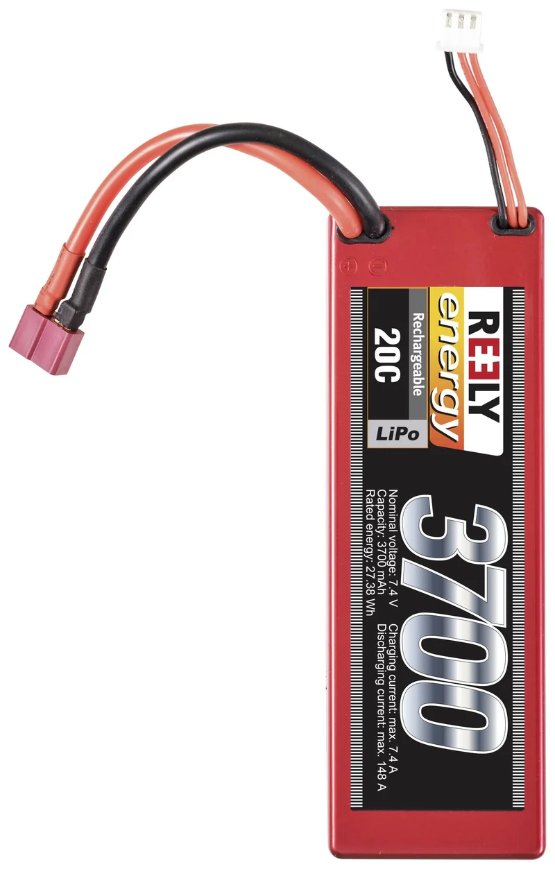 B-Ware Reely Modellbau-Akkupack LiPo 7.4 V 3700 mAh Zellen-Zahl: 2 20 C Stick Hardcase