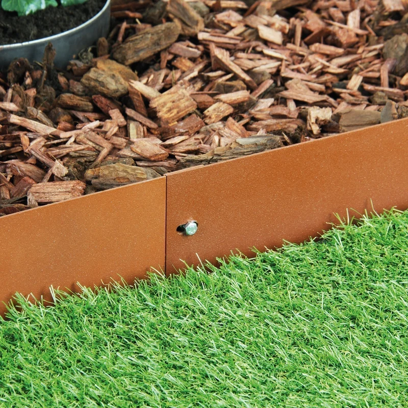 GartenAZ Rasenkante spina Metall corten 103x16 cm