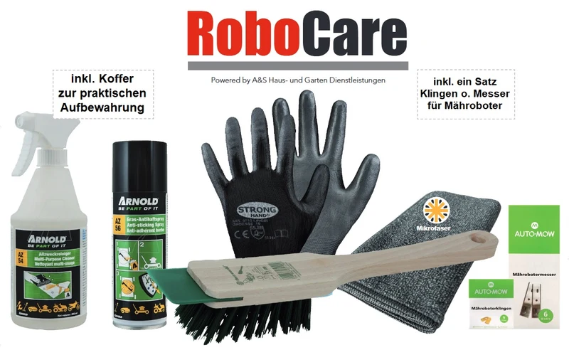 Pflegeset Robo Care für Mähroboter inkl. Klingen oder Messer
