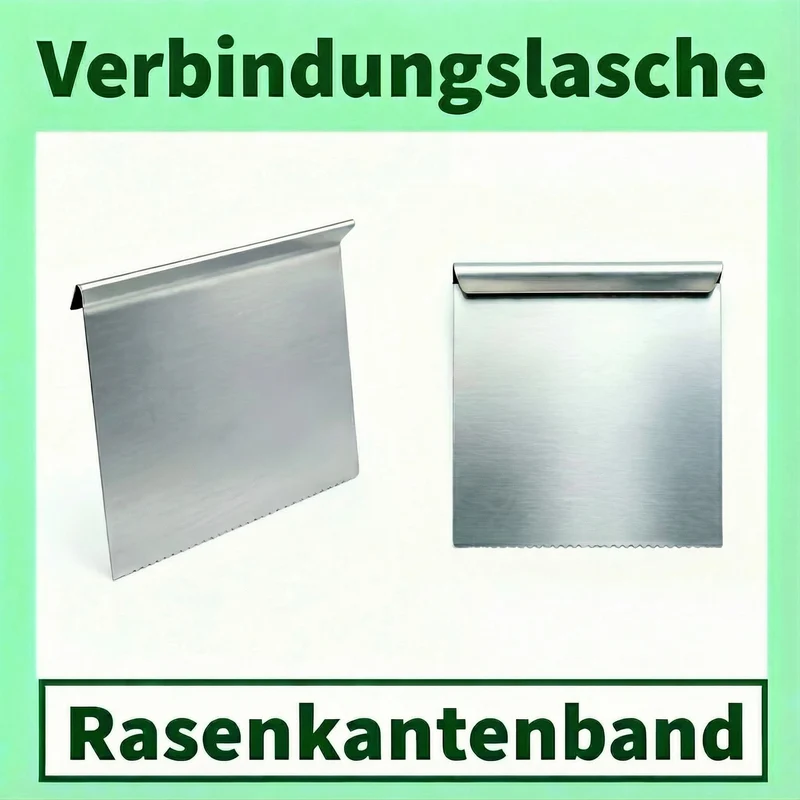 GartenAZ Verbinder für Rasenkantenband Galvalume Alu-Zink - Höhe: 15 cm