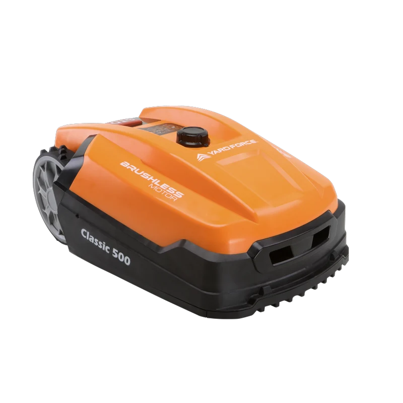 Yard Force Mähroboter Classic 500 – Für bis zu 500 m², 28V Akku, Kantenschneide-Funktion, Brushless Motor, 40% Steigung, Regensensor