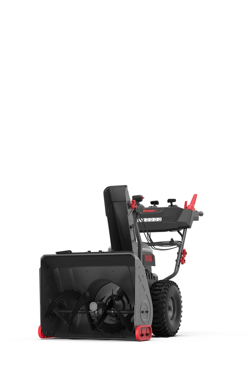 Kress 60 V 61 cm bürstenlose Schneefräse mit Radantrieb - inkl. 8 A Ladegerat und 4x 4 Ah Akkus