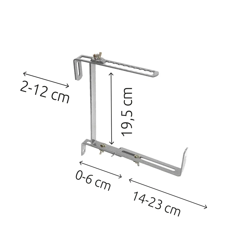bellissa Blumenkastenhalter schwer, belastbar bis 30kg/Paar 3-fach verstellbar