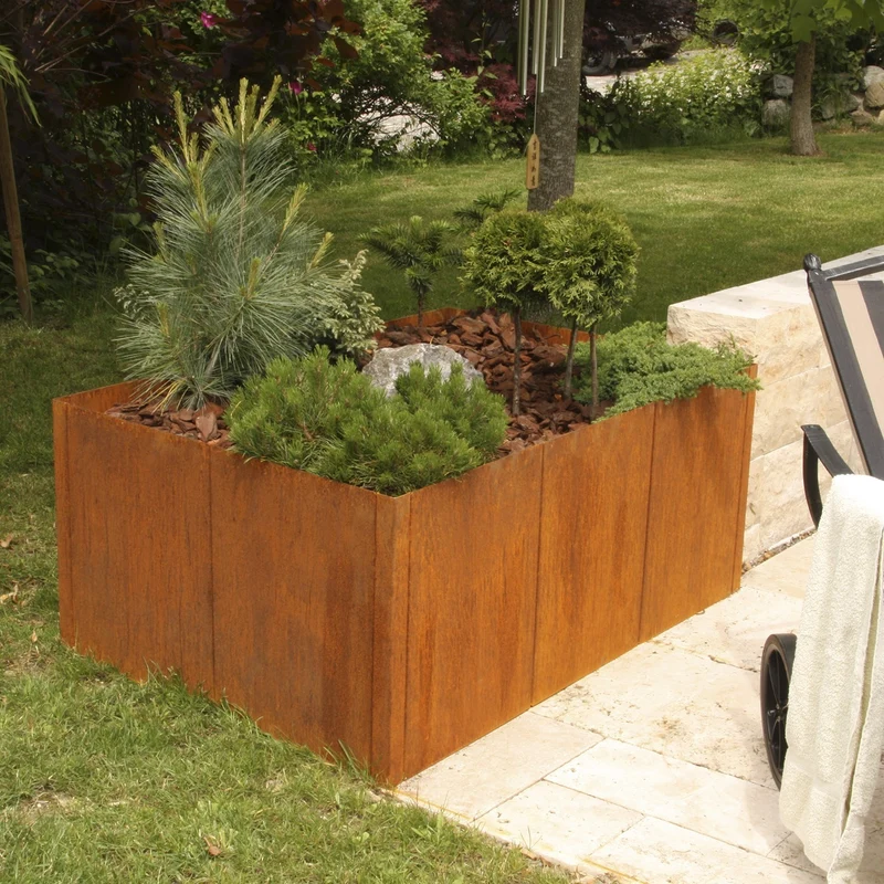 bellissa corten Hochbeet Pannello 116x80x80 cm