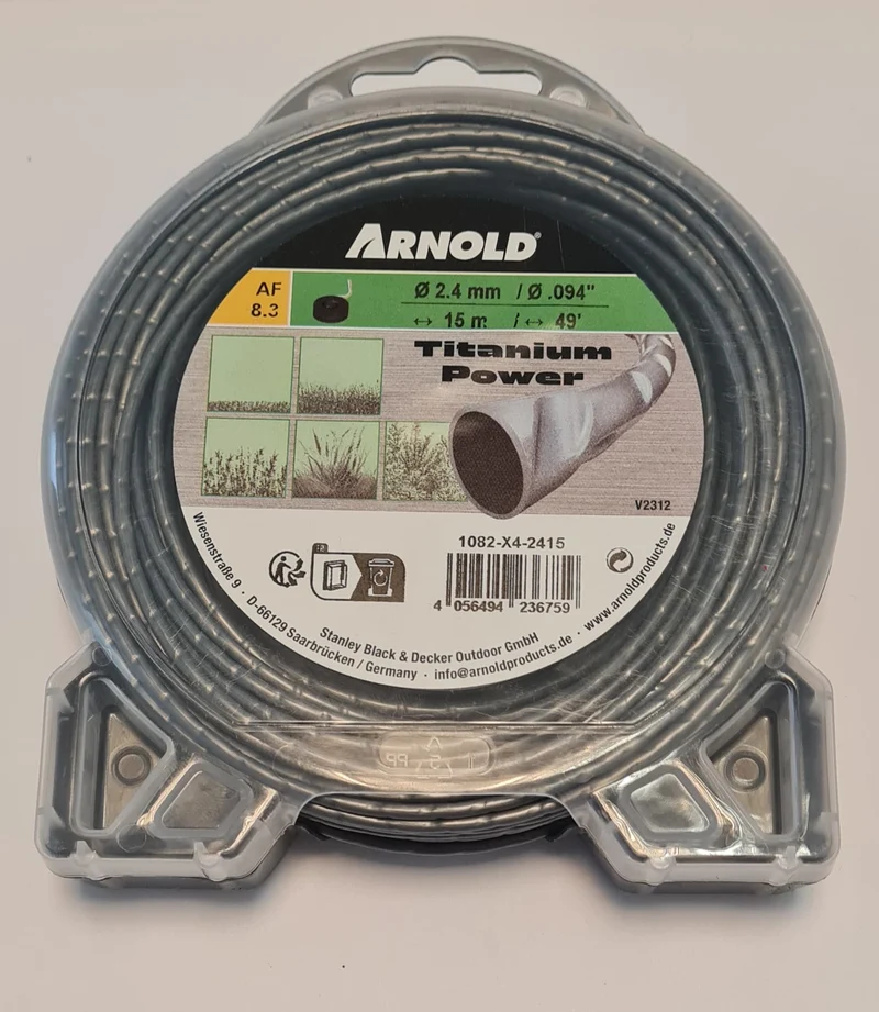 Trimmerfaden Titanium Power Wellenförmig 2,4 mm x 15 m (ARNOLD)