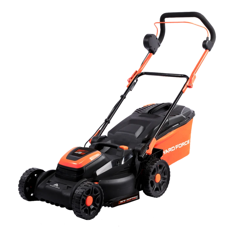 Yard Force 20V Akku-Rasenmäher LM C40B – 40 cm Schnittbreite, inkl. 2x 20V 4,0 Ah Akkus & Ladegerät, Torque-Boost, 40L Fangkorb mit Mulchfunktion