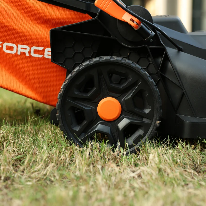 Yard Force 20V Akku-Rasenmäher LM C40B – 40 cm Schnittbreite, inkl. 2x 20V 4,0 Ah Akkus & Ladegerät, Torque-Boost, 40L Fangkorb mit Mulchfunktion