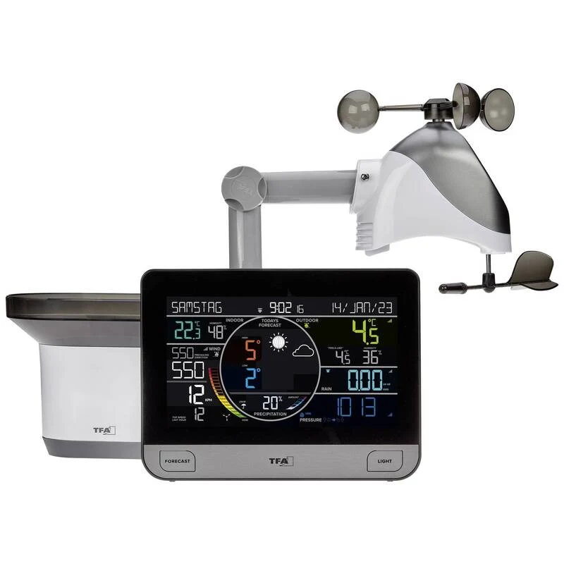 B-Ware TFA Dostmann WLAN Wetterstation VIEW PRO 7 Tage Vorhersage max. 4 Sensoren