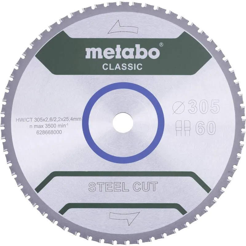 B-Ware Metabo Kreissägeblatt STEEL CUT CLASSIC 305mm 60 Zähne 25.4mm 2.2mm 1 Stück