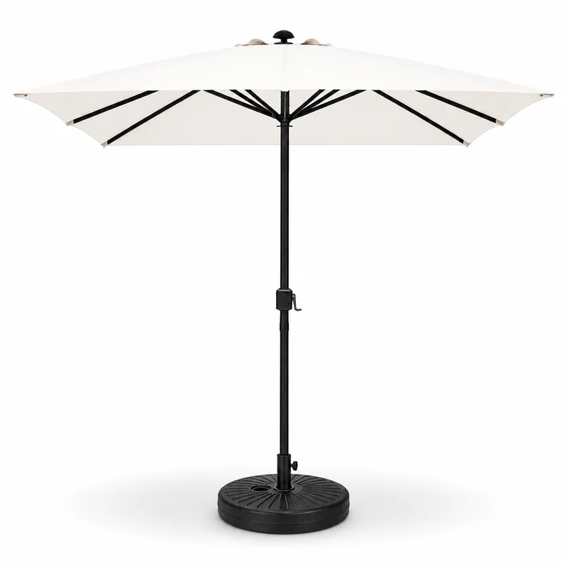 Pack Sombrilla Recta 3m UV Beige + Base Redonda Rellenable