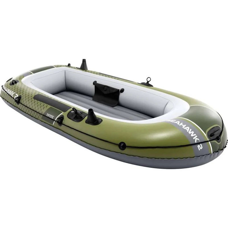 B-Ware Intex Seahawk 2 Boot Sportboot bis 240 kg Angelboot mit Paddeln und Pumpe