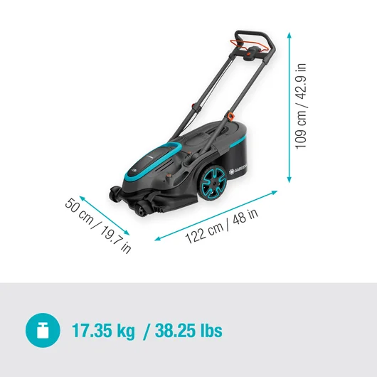 PowerMax Duo 46/36V Akku-Rasenmäher mit zwei Messern und POWER FOR ALL-Akku