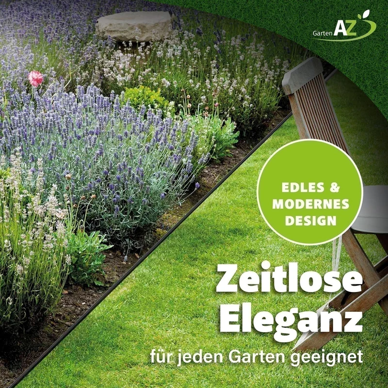 GartenAZ Metall Rasenkante, anthrazit 103x20 cm, Nutzlänge 100 cm