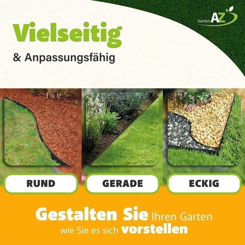 GartenAZ Metall Rasenkante, anthrazit 103x20 cm, Nutzlänge 100 cm