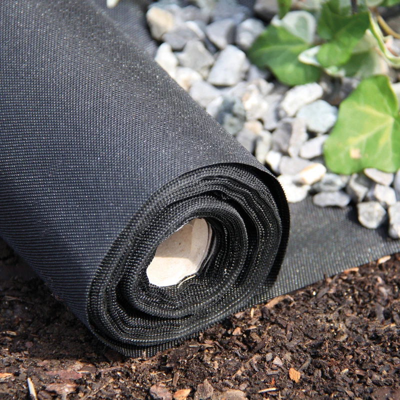 bellissa Unkraut-Stopp Vlies Comfort 0,91x10 m Rindenmulch-/Kies/-Splittunterlage 90g/m², a