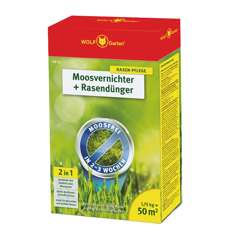 SW 50 2-IN-1 MOOSVERNICHTER + RASENDÜNGER