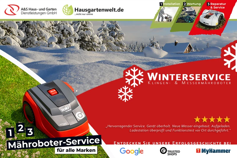Winter Service Messermähroboter inkl. Ersatzmesser per Versand