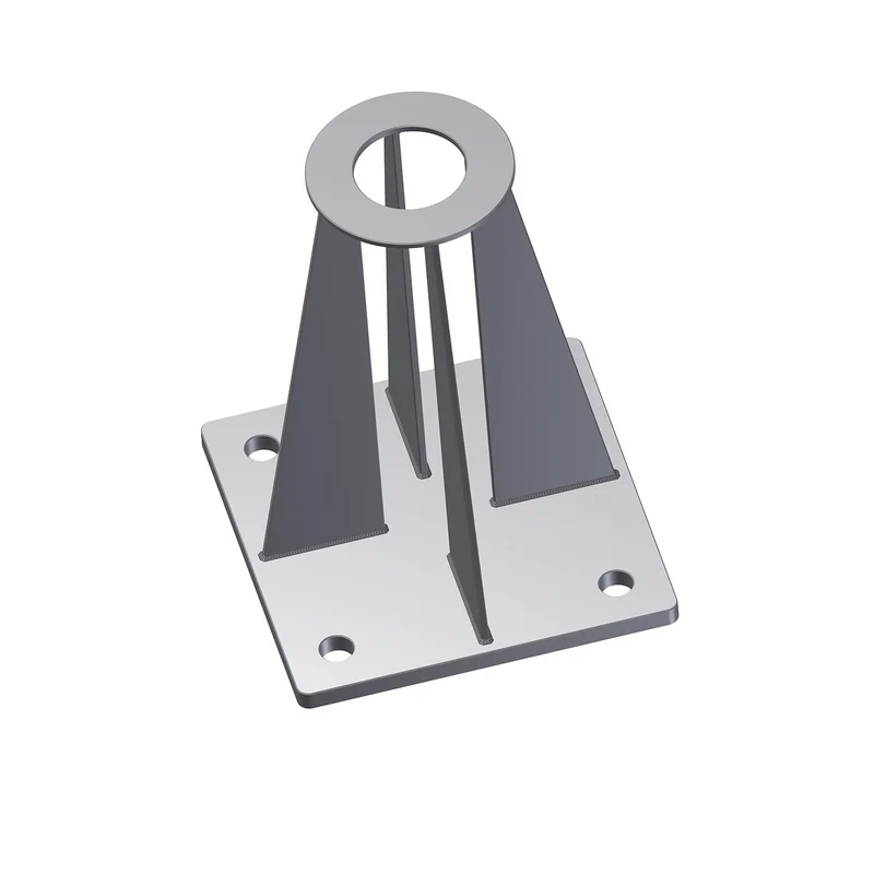 bellissa Schraubflansch für Ø 42,4 mm verzinktes Rohr LxBxH 150x100x201 mm