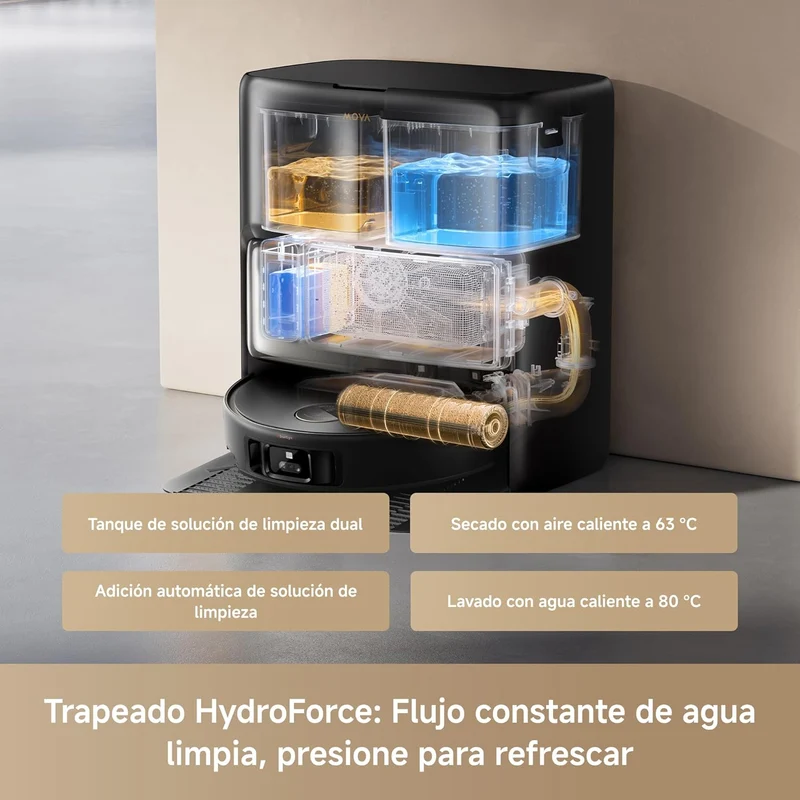 Mova – Z60 Ultra Roller Complete robot aspirador negro